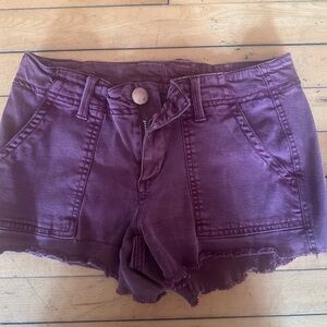 BKE Purple Frayed Hem Women’s Shorts